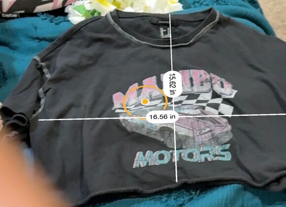 Forever 21 Women's Black Malibu Motors Graphic Crop Top Size M - Picture 3 of 5